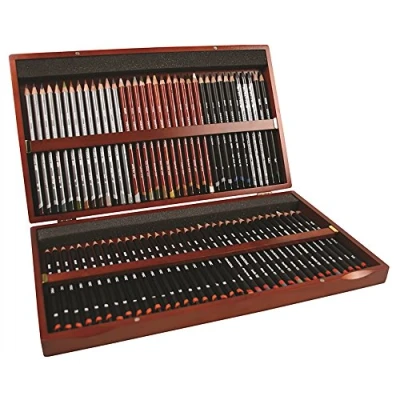 Image de Derwent Sketching Collection Set de 72 Crayons dans un Coffret en Bois, Qualité Professionnelle, 2301902