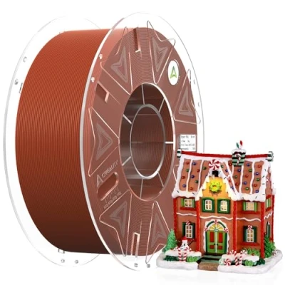 Image de Creality Filament officiel Hyper PLA marron, 1 kg pour imprimante 3D RFID, impression à grande vitesse, résistant, lisse, performance dépassée, précision dimensionnelle +/ 0,03 mm, 2,2