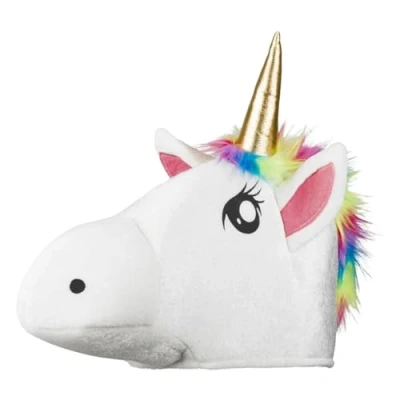 Image de Boland 99906 chapeau licorne, en peluche avec corne dorée, yeux et oreilles, déguisement, carnaval, fête à thème