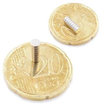 Image de Brudazon 35 Mini Aimants Disques 3x1mm N52 Niveau Le Plus Forte en néodyme Ultra Fortes Aimant de Puissance pour modélisme, Photo, Tableau Blanc, Artisanat Disque Extra