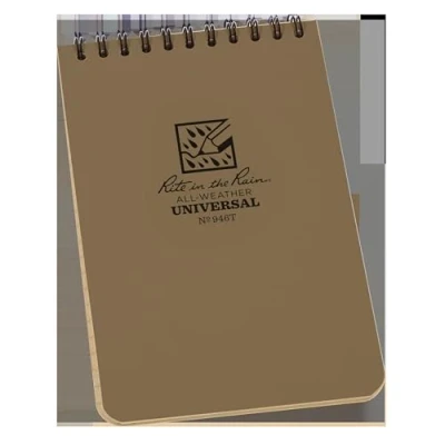 Image de Rite In The Rain Toutes Saisons Top Spiral Ordinateur Portable, 10,2 x 15,2 cm, Marron, Housse Universelle Pattern (N 446), Pocket Notebook, Marron Clair, 4 6 inch