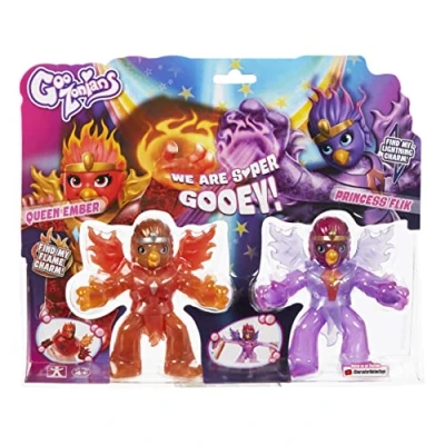 Image de Goozonians Lot de 2 jouets colorés extensibles et spongieux pour filles, découvrez les breloques cachées, figurines d&#039;action à collectionner, cadeau d&#039;anniversaire filles 4 ans plus