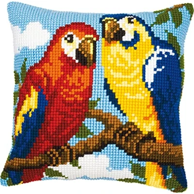 Image de Vervaco Kit coussin au point de croix Perroquets, Taille unique