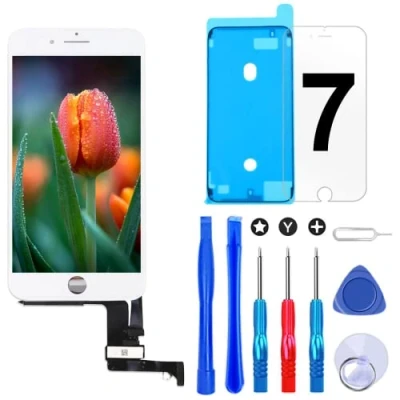 Image de Brinonac Ecran Tactile LCD pour iPhone 7 Vitre De Remplacement Assemblé avec Kit Réparation (Blanc, 4.7 Pouces)