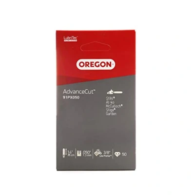 Image de Oregon AdvanceCut 91PX Chaîne de tronçonneuse 50 maillons pour guide 35cm, Pas 3/8&quot; Low Profile, Jauge 1,3mm, compatible avec les Tronçonneuses Stihl