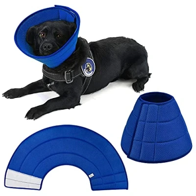 Image de newsbirds Anti Morsure Protection Cône Collerettes pour Chien Chat De Chiot Collier Blessure Protecteur Cou Réglable