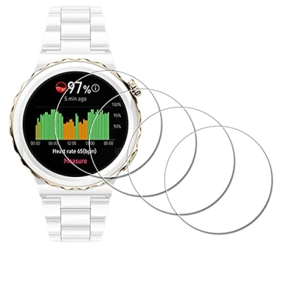 Image de iDaPro Protection Ecran pour Huawei Watch GT 3 Pro GT3 43 mm Verre Trempé, Films Protecteur Montre Installation Facile Anti rayures et Sans Bulles Lot de 4
