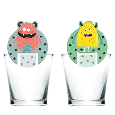Image de Folat 68312 Marqueurs en verre Monster Bash 6 pièces, Multicolore
