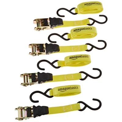 Image de Amazon Basics Sangle à cliquet, Lot de 4, 2,5 cm