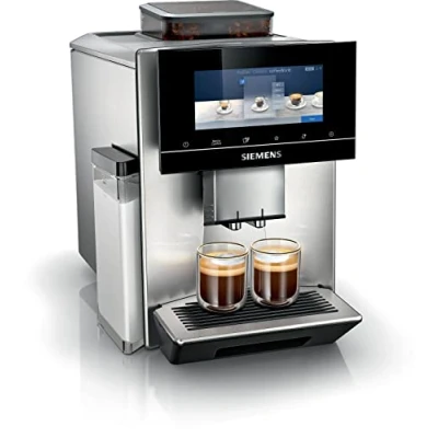Image de Siemens EQ900 TQ905R03 Machine à café entièrement automatique avec moulin BaristaMode, eGrinder, système BeanIdent, écran iSelect 6,8&quot;, application Home Connect, acier inoxydable