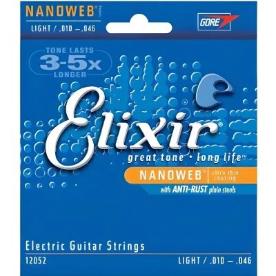 Image de Cordes pour guitare électrique EliXir 12052 Nanoweb Light 10 46 x 3 jeux