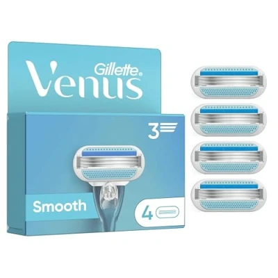 Image de Gillette Venus Lot De 6 Recharges Rasoir Pour Femmes, Extra Smooth Swirl AUTHENTIQUES, Cartouche A 5 Lames Et Bande Lubrifiante Protéger La Peau, Rasage Efficace Même Des Zones Difficiles