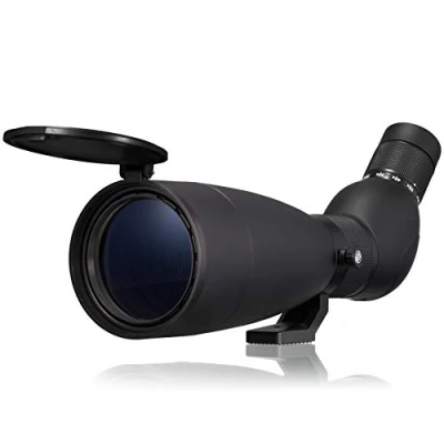 Image de Bresser Longue Vue de Voyage 20 60 x 80 avec trépied Table, légère et compacte pour Les déplacements Zoom en continu, Sac bandoulière Capuchons Protection Inclus Noir
