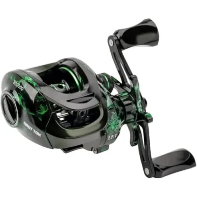 Image de Moulinet de pêche à la baitcasting, système freinage magnétique pour en Eau salée et Douce, avec roulements Billes Acier Inoxydable 18 + 1BB, Disponible
