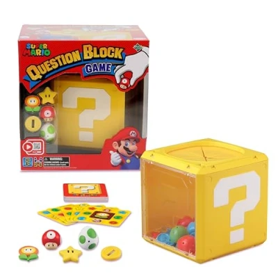 Image de EPOCH Games Question Block Game Jeu de Plateau, société et Jouet pour Enfants avec des Figurines dans l&#039;univers Super Mario 7556