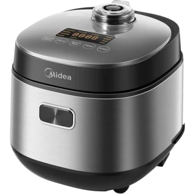 Image de Midea Cuiseur à riz avec 9 fonctions, 2 l, 8 tasses, pour 1 3 personnes, technologie de chauffage avancée, Quick Rice 30 min, revêtement antiadhésif, maintien au chaud 24 heures et minuterie