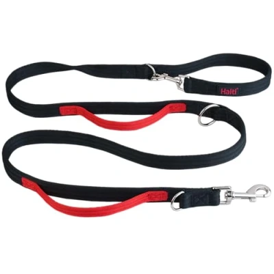 Image de Laisse de contrôle HALTI, Noir, 2m, 2 poignées conçues pour vous aider a éduquer et promener votre chien, Rembourrée, Dressage Chien à Double Extrémité chiens chiots