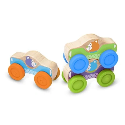 Image de Melissa &amp; Doug First Play 3 Voitures Bois empilables