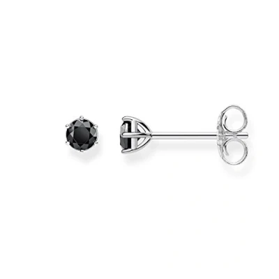 Image de Thomas SABO Boucles d&#039;oreilles silvercoloured/black, Femme, Taille: One Size, Silver coloured/black