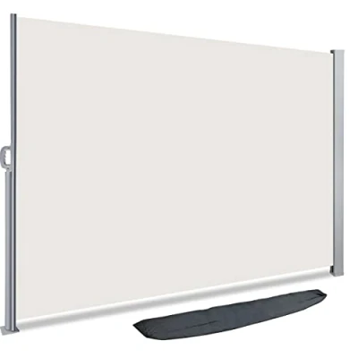 Image de vounot Paravent extérieur avec Housse de Protection 140x300 cm, Auvent rétractable 1m40x3m, Brise Vue pour Jardin, Balcon, terrasse, Store latéral Vertical Beige