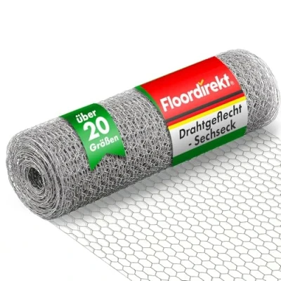 Image de Grillage Triple Torsion ,Galvanisé,Maille hexagonale,Maille 13 mm, 50 cm x 10 m