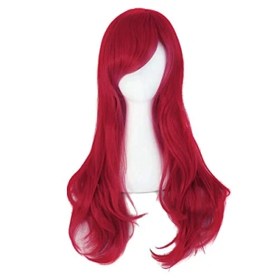 Image de MapofBeauty 70cm/ 28 Pouce Longue Bouclé Femmes Perruques (Sombre Rouge)