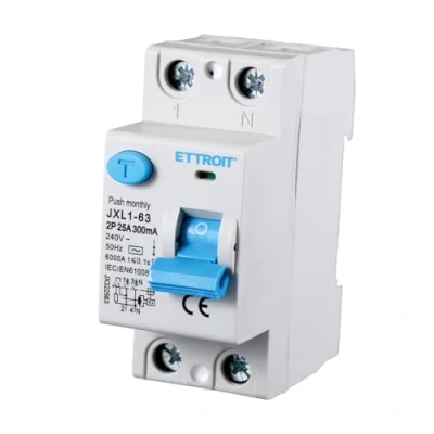 Image de Interrupteur différentiel pur 2P 2 pôles 6 kA 300 mA 220 V, occupe modules DIN, RCCB C25 25 A