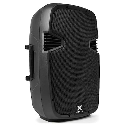Image de VONYX SPJ 1200ABT Enceinte Active 600 Watts avec Bluetooth, Amplifiée, Sonorisation Professionnelle, Boitier ABS Solide, Haut Parleur Mobile, Woofer 12 Pouces, Entrée Ligne Micro