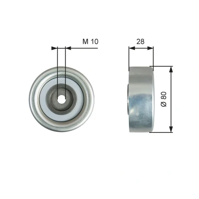 Image de GATES FleetRunner Micro V Kit T36778 Galet Enrouleur MITSUBISHI: L200 / Triton IV Pick up