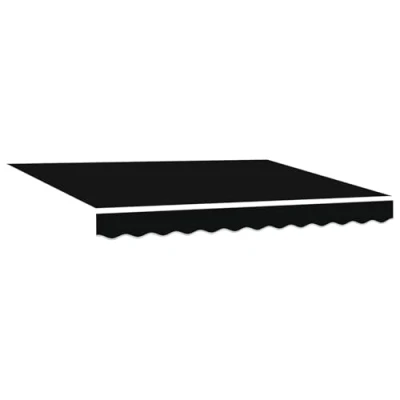 Image de vidaXL auvent rétractable Automatique Noir 300x250 cm, Tissu de Remplacement pour 3x2.5 m