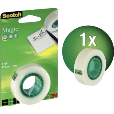 Image de Scotch Ruban Magic 1 Rouleau, 19 mm x 25 m Idéal pour le Bureau et l&#039;École