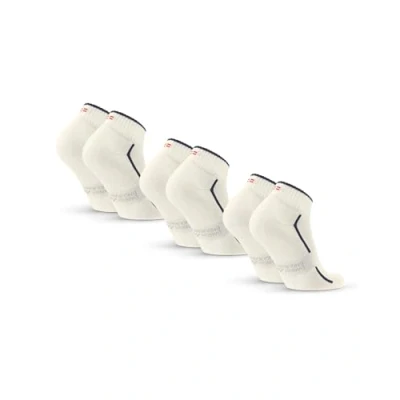 Image de DANISH ENDURANCE Chaussettes de Sport Rembourrées, en Coton Bio, pour Hommes &amp; Femmes, Unisexes, Lot 3 ou 6 Blanc cassé/Bleu marine 43 47
