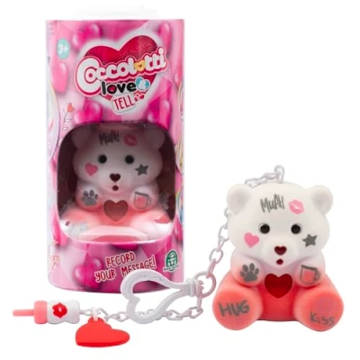 Image de Coccolotti, Ourson intéractif Love &amp; Tell, Effets sonores et Lumineux, Modèle Joy, pour Les Enfants à partir de 3 Ans, CCL152, Bicolore