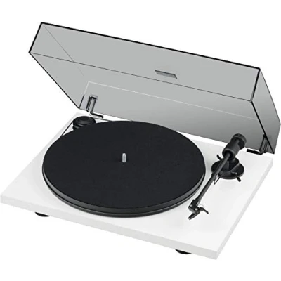 Image de Pro Ject Primary E Phono Platine Disque Son de Haute qualité, préamplificateur intégré, Installation Facile, Cartouche Ortofon Incluse Blanc