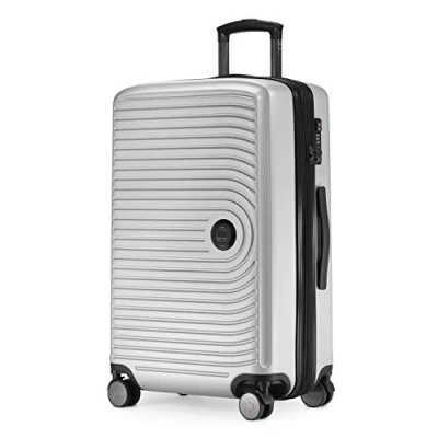 Image de Hauptstadtkoffer Mitte Valise Rigide de Taille Moyenne, TSA, 4 Roulettes, Bagage en Soute avec Extension Volume 8 Cm, 68 88 L, Blanc Mat
