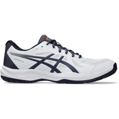 Image de Asics Upcourt 6 Chaussures de handball, Homme, Taille: 44.5, White/indigo fog Imitation cuir/textile