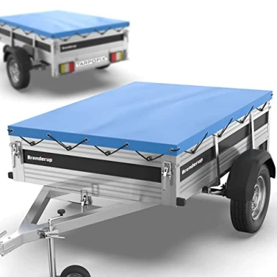 Image de Tarpofix® Bâche Protection Plate 209 x 134 7,5 cm avec Corde de remorque renforcée en PVC Bache pour Divers modèles remorques Voitures 750kg FP3