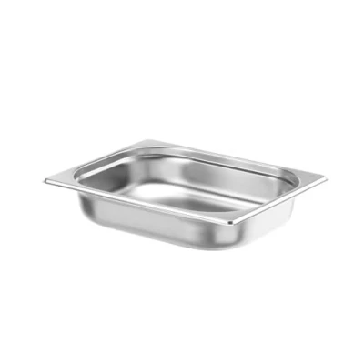 Image de HENDI Bac Gastronorme, GN 1/2, résistance thermique 40 C à 300 C, utilisable dans des fours convection, réfrigérateurs, bain maries, chafing dishes, 4L, 325x265x(H)65mm, inox