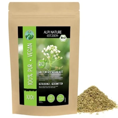 Image de bourse à pasteur bio séchée, coupée de cueillette sauvage, thé 100% naturel, sans additif (100 GR)
