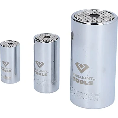 Image de Brlliant TOOLS BT022003 BRILLIANT Jeu de douilles universelles, 3 pcs, 5 32 mm [Powered by KS TOOLS]