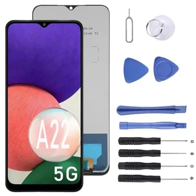 Image de MP+ Écran de rechange A22 pour Samsung Galaxy 5G avec kit d&#039;outils réparation, écran tactile LCD SM A226B A226B/DS