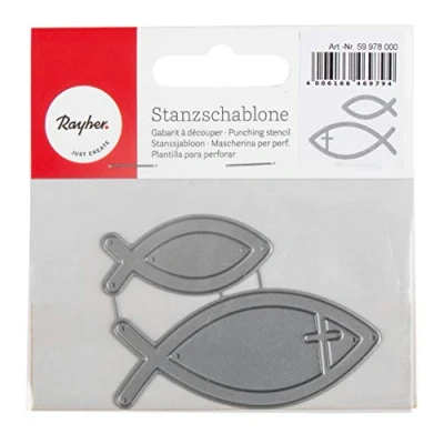 Image de Rayher 59978000 Matrice de Découpe ¯: Poisson 2 Pièces 4,5 x cm &amp; 7 3