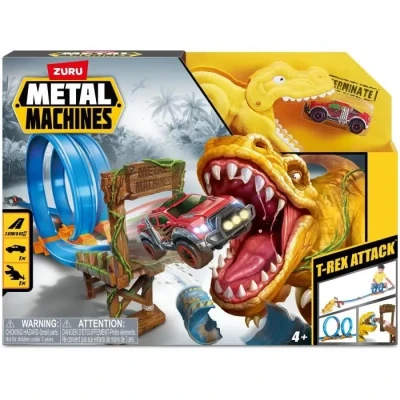 Image de ZURU Metal Machines T Rex Piste Double looping avec Mini Voiture de Course Jeu Enfant 6702