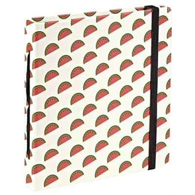 Image de Hama album photo à pochettes &quot;Melons&quot; (format de 11,7 cm x 12,7 cm, pour 28 instantanés, photos jusqu&#039;à 8,9 10,8 pages, élégant, insertion latérale) Multicolore