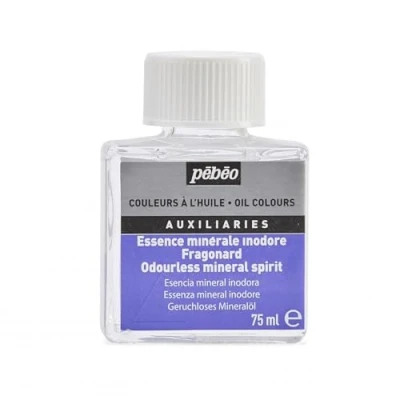 Image de Pébéo 650306 Flacon d&#039;essence minérale inodore 75 ml incolore