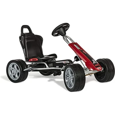 Image de Rolly Toys Ferbedo Go X Racer Kart pneus en Plastique, à partir d&#039;environ 3 8 Ans 104000, Noir/Rouge, Grand modèle