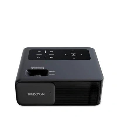 Image de PRIXTON Vidéoprojecteur Portable Miró, Projecteur avec WiFi, 14000 Lumens, 800 ANSI Lumen, Full HD, Contraste 3:000:1, Digital Keystone, Taille 30 à 210, Télécommande, Connexion HDMI/USB/AV in/Jack
