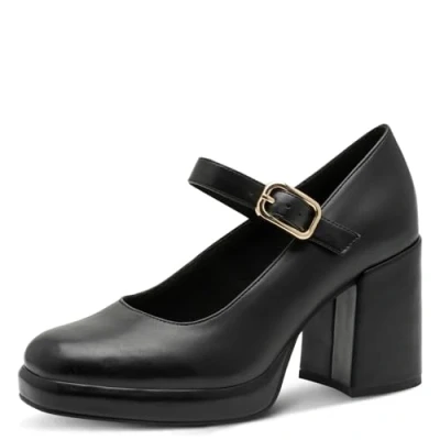 Image de MARCO TOZZI Escarpins pour Femme avec Sangle 2 24405 43, Noir, 39 EU