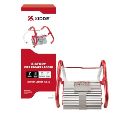 Image de Kidde KS468094 Échelle de secours à 3 étages Rouge/blanc 7,6 m
