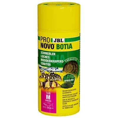 Image de JBL PRONOVO BOTIA TAB, Aliment de Base pour Loches 1 20 cm, Comprimés Alimentaires Poissons, taille M, 250 ml